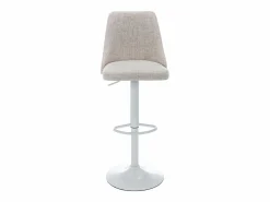 Conjunto de 2 taburetes de bar de tela y metal blanco - Beige - KIYOLA < Vente-unique Hot