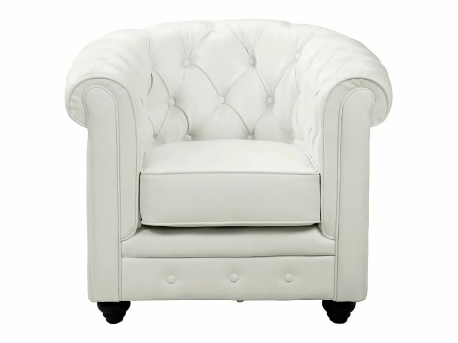 Conjunto 2 sillones CHESTERFIELD - Piel sintética - < Vente-unique