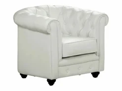 Conjunto 2 sillones CHESTERFIELD - Piel sintética - < Vente-unique