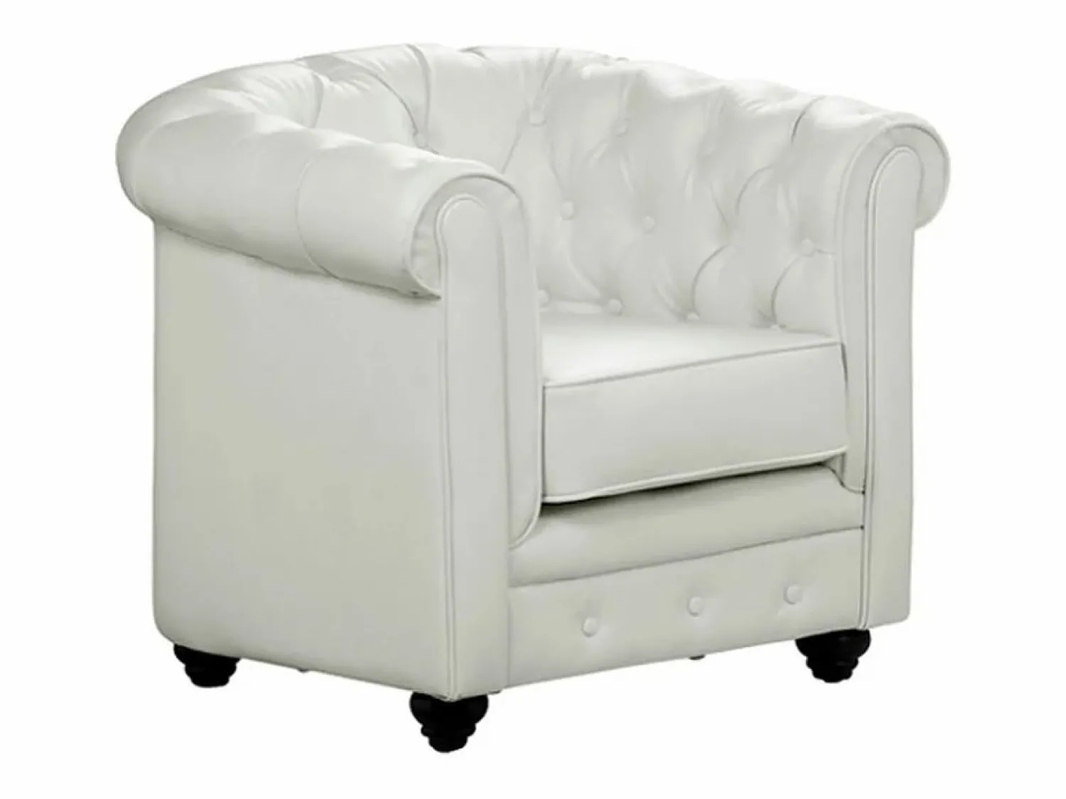Conjunto 2 sillones CHESTERFIELD - Piel sintética - < Vente-unique