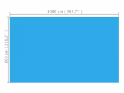 Accesorio Piscina * Cubierta de piscina rectangular PE 1000x600 cm ES907632 Azul