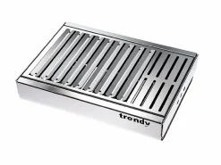 - Barbacoa de Carbón Portátil TRENDY en Acero Inoxidable, Compacta y Resistente – 44 x 29,5 x 12 cm- < Don Hierro Outlet