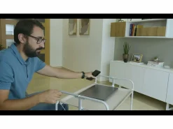 - Carrito auxiliar plegable BAUHAUS cromado con ruedas – 2 niveles y 4 posiciones- < Don Hierro