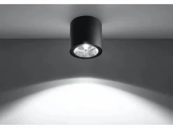 Downlight da superficie Round Flush Light Nero GU10 Focos empotrables de superficie Foco empotrado redondo GU10 < Sollux Lighting