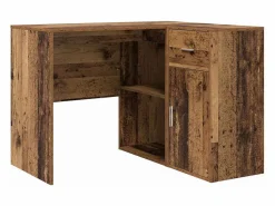 Clicnbuy Escritorio Rinconero * Escritorio de Esquina con cajón Madera vieja 102 x 50 x 75 cm Marru00f3n