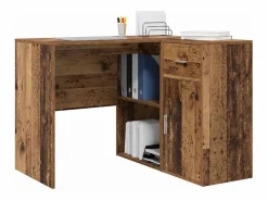 Clicnbuy Escritorio Rinconero * Escritorio de Esquina con cajón Madera vieja 102 x 50 x 75 cm Marru00f3n