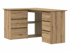 Clicnbuy Escritorio Rinconero * Escritorio de esquina madera contrachapada 145x100x76 cm Marru00f3n