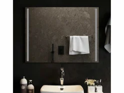Accesorios De Cuarto De Baño|Espejo De Cuarto De Baño * Espejo de baño LED 80x60 cm Transparente