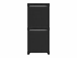 Clicnbuy Estantería * Estantería de 5 cubos con cajas tela negra 103x30x72,5 cm Negro