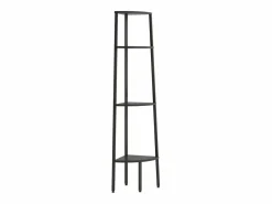 Clicnbuy Estantería * Estantería de esquina de 4 niveles negra 45,5x31,5x150 cm Negro