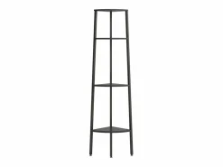 Clicnbuy Estantería * Estantería de esquina de 4 niveles negra 45,5x31,5x150 cm Negro
