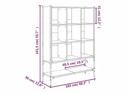 Estantería madera de ingeniería roble Sonoma 102x30x141,5 cm < vidaxl Hot