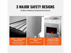 Brasero * Estufa de Leña Portátil SucceBuy para Acampada, Fabricada en Acero Inoxidable con Tubos de Chimenea Plateado