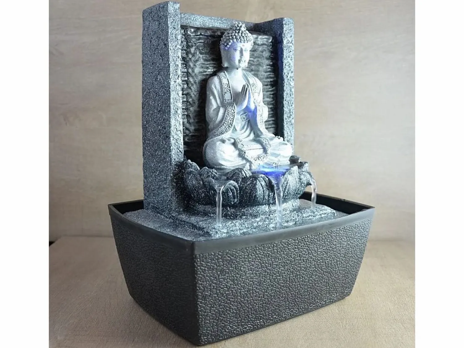 Zen Light Estatua | Fuente de Buda en la Meditación del Nirvana