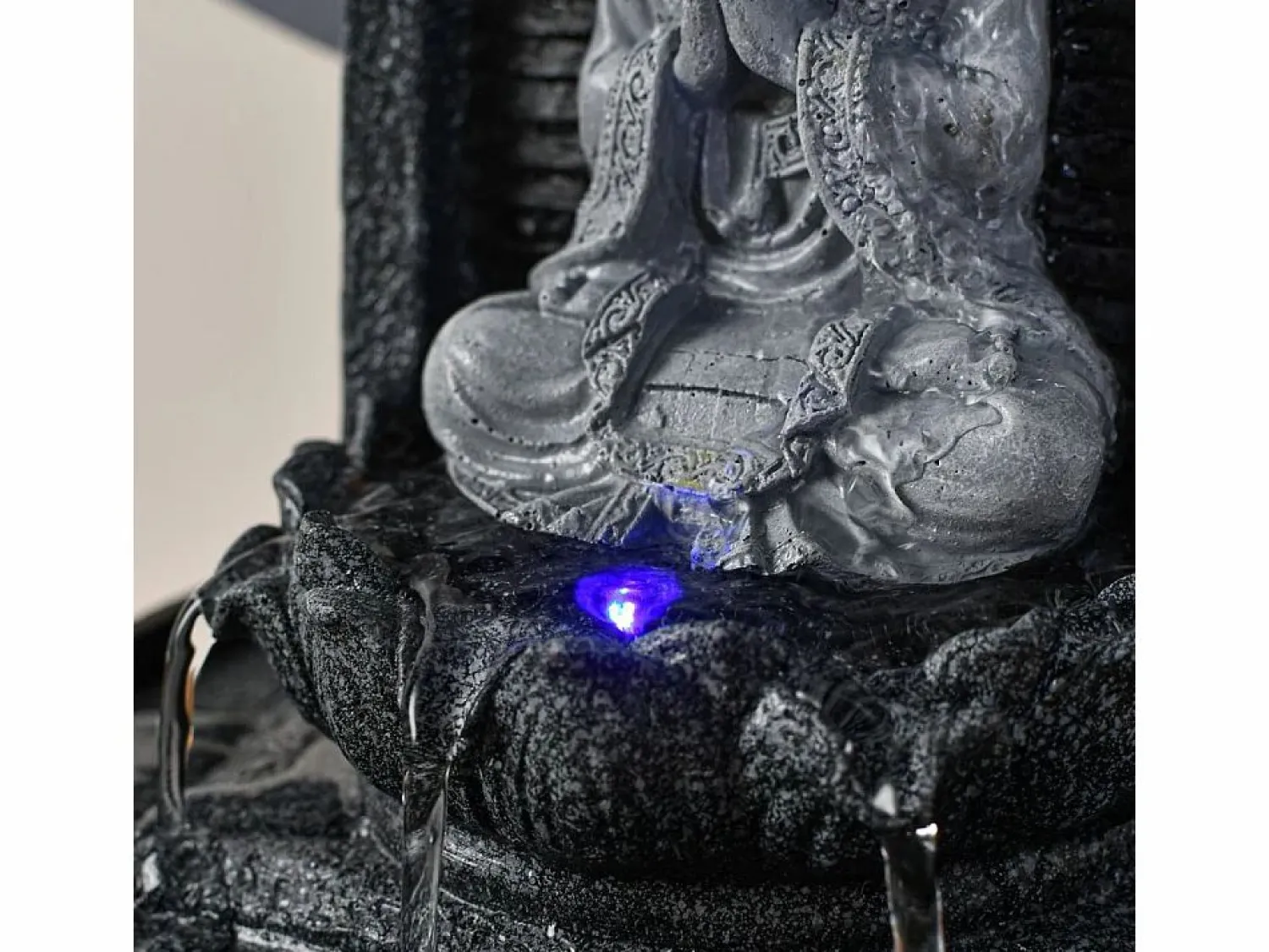Zen Light Estatua | Fuente de Buda en la Meditación del Nirvana