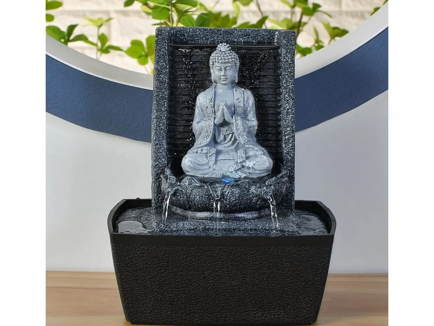 Zen Light Estatua | Fuente de Buda en la Meditación del Nirvana