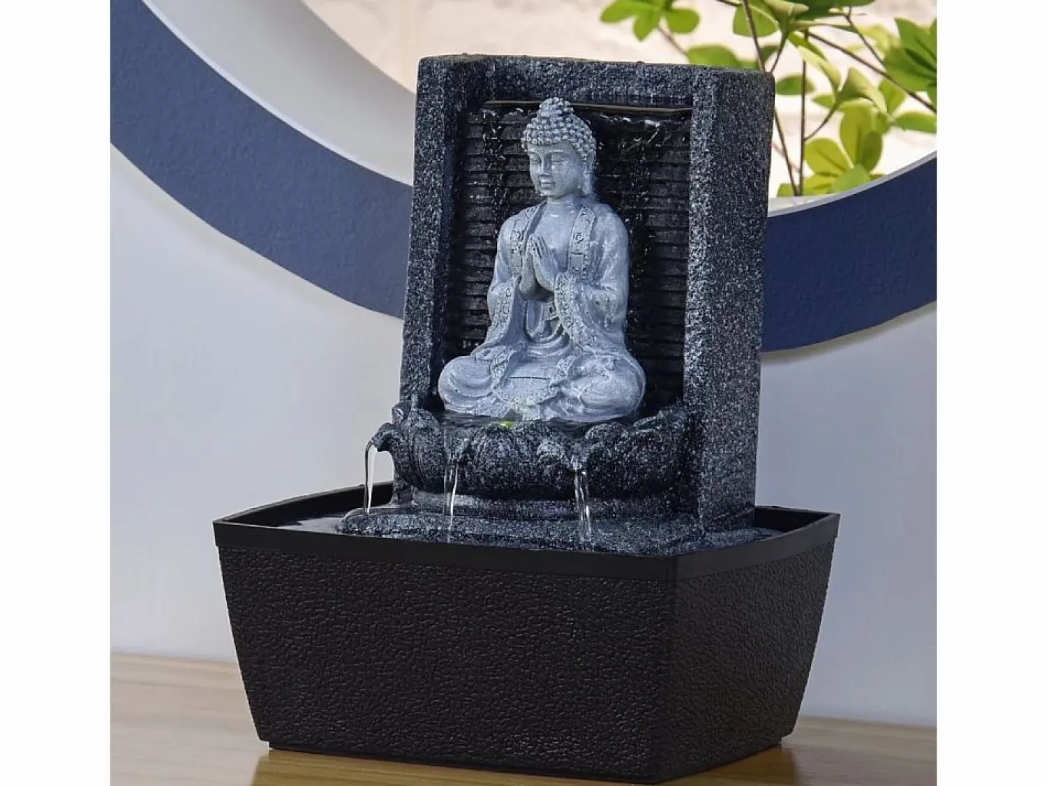Zen Light Estatua | Fuente de Buda en la Meditación del Nirvana