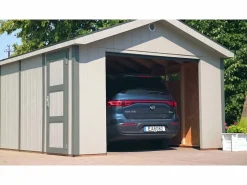 Garaje de calidad premium - 17 m² / L378xL530 cm - garaje para autos, motos, bicicletas, máquinas de jardinería - M991B < Timbela Best