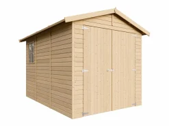 Garaje de madera natural - A222x224x320 cm / 6 m² - M105 < Timbela Best