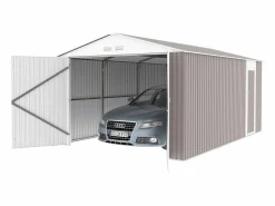 Garaje en metal "Nevada" con puerta abatible - 15,36 m² < Habitat et jardin Outlet