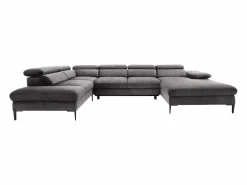 Gran Sofá rinconera panorámico convertible terciopelo SEPINA Pascal Morabito < Vente-unique Outlet