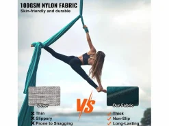 Esterillas De Yoga * Hamaca De Yoga Aéreo SucceBuy Hamaca De Yoga Aérea 5,5 Metros Nylon Suspendido Sling Inversión Verde