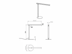 Ideal - Lámpara de mesa Fabas Luce negra - LED táctil de 10 W integrado, regulable CCT (3000K, 4000K, 5000K, 6000K) < Discount