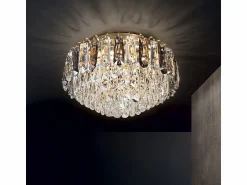 Ideal Lux Plafón * MAGNOLIA - Lámpara de techo empotrada de cristal para interior 7 luces , G9 Dorado