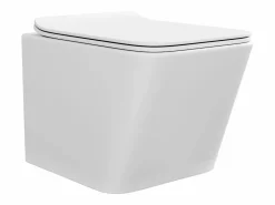 Inodoro flotante de cerámica mate sin brida, L51,5 x Alt. 34, CLEMONA < Vente-unique