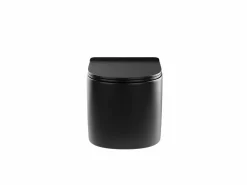 Inodoro flotante mate con bastidor y placa de accionamiento negra, JAVOINE < Vente-unique Sale