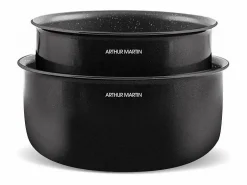 Arthur Martin Material Y Utensilios De Cocina | Juego de 20 piezas de utensilios de cocina de aluminio para inducción - Mango extraíble - Apto para todo tipo de cocinas, inclui