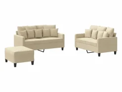 Juego de sofás con cojines 3 piezas tela < Clicnbuy New