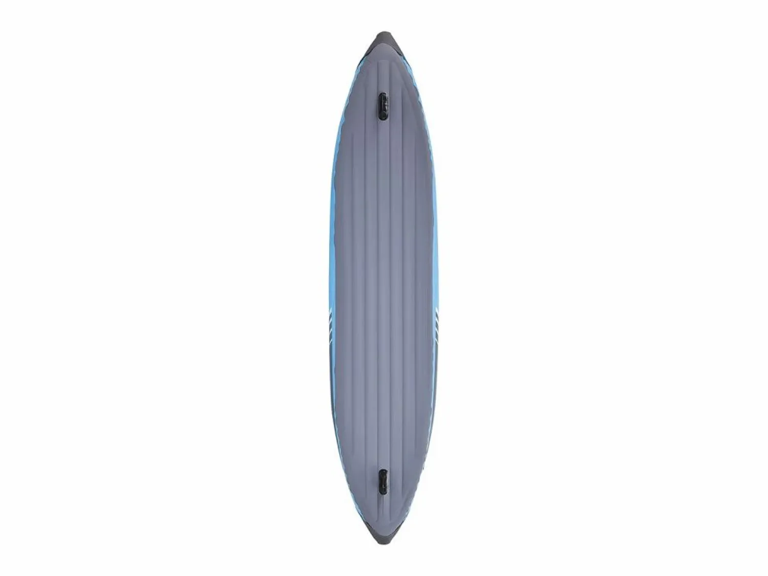 ZRAY Deportes Náuticos * Kayak hinchable Roatan 2 plazas 100% PVC Bomba de pie + 2 remos - Max 160kg -376x77cm (148 "x30") - Azul