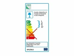 Lámpara colgante LED Lila de metal y cristal borosilicato transparente 3481-40-140 Fabas Luce < Outlet