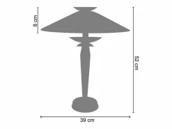 Lámpara de Mesa ,metal,madera, ,A52xD39xP39cm < TOSEL New