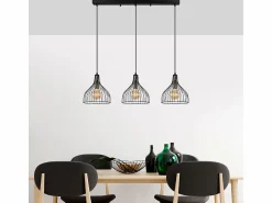 Concept-Usine Plafón * Lámpara de techo de metal MARIE - 3 luces, diseño moderno y minimalista Negro