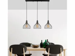Concept-Usine Plafón * Lámpara de techo de metal MARIE - 3 luces, diseño moderno y minimalista Negro