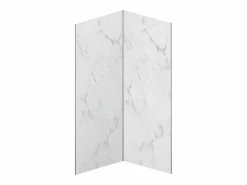 Lote de 2 paneles de pared de ducha efecto mármol de aluminio 2 x L90 x Alt. 210 cm ENEKO < Vente-unique Outlet