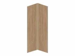 Shower & Design Panel De Pared|Panel Mural Para Ducha * Lote de 2 paneles de pared para ducha efecto madera de aluminio 2 x Ancho 90 x Alt. 210 cm ENEKO Color natural oscuro