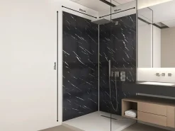 Lote de 2 paneles murales de ducha con efecto mármol de aluminio 2 x Ancho 90 x Alt. 210 cm ENEKO < Shower & Design Outlet