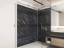 Lote de 2 paneles murales de ducha efecto mármol de aluminio Ancho 90 x 120 x Alt. 210 cm ENEKO < Shower & Design Outlet