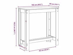 Clicnbuy Mesa Alta * Mesa alta de bar madera ingeniería Sonoma 102x70x103,5 cm Gris