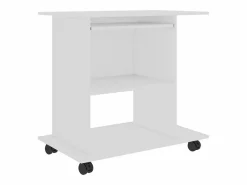 Clicnbuy Mesa De Ordenador * Mesa de ordenador madera contrachapada 80x50x75 cm Blanco