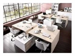 Befara Escritorio Rinconero | Mesa Escritorio En L Otto - Blanco / Natural