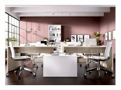 Befara Escritorio Rinconero | Mesa Escritorio En L Otto - Blanco / Natural