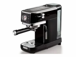 Ariete Pequeño Electrodoméstico * Máquina de espresso 1381 negra 15 bares, 1300W, compatible con café molido y cápsulas, con manómetro y Maxi-Cappuccino Negro