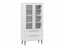 Clicnbuy Vitrina | Mueble vitrina MOLDE madera maciza de pino 90x35x175 cm