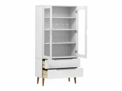 Clicnbuy Vitrina | Mueble vitrina MOLDE madera maciza de pino 90x35x175 cm