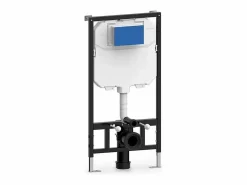 Aquore Inodoro Suspendido | PACK inodoro suspendido cerámica PISA con cisterna y pulsador redondo