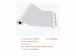 Papel Pintado Adhesivo de Pared SucceBuy, 45 cm x 10 m, Rollo Papel Pintado Autoadhesivo en Vinilo, Motivo Textura Madera Blanca, para Revestimiento de Pared < Clearance
